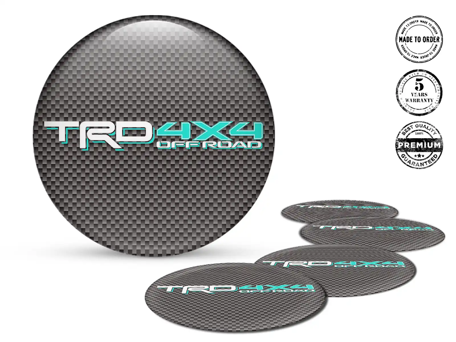 Toyota TRD Logo Insignia de Rueda Pegatinas Bombadas Custom